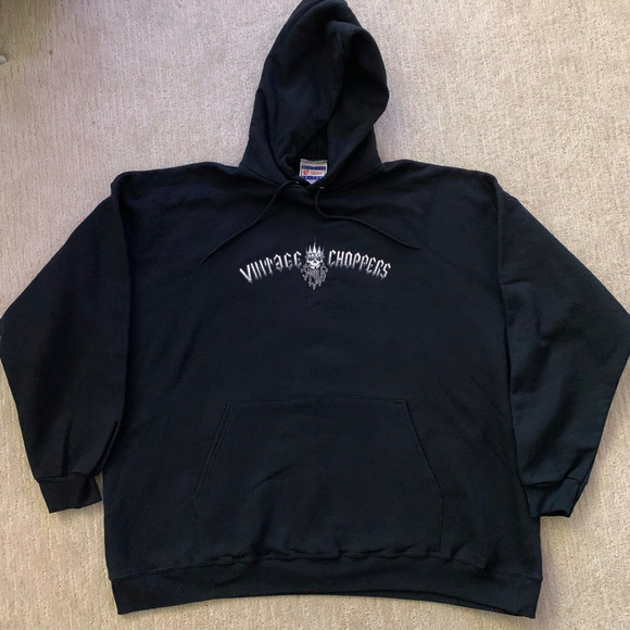 Vintage Choppers Hoodie Mens XXL Black WEST COAST CHOPPERS STYLE 2XL - Picture 3 of 8